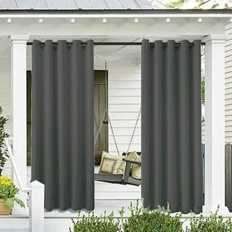 Rideaux extérieurs Jardin Patio Gazebo Rideau occultant Coupe-vent Protection UV Résistant à la moisissure, Rideaux (1/5)