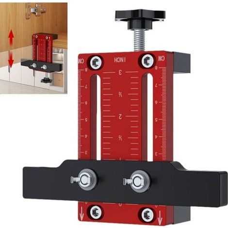 Gabarit Réglable Pour Installation De Charnières De Porte D'Armoire Et Cuisine Outil Polyvalent De Quincaillerie (1/4)