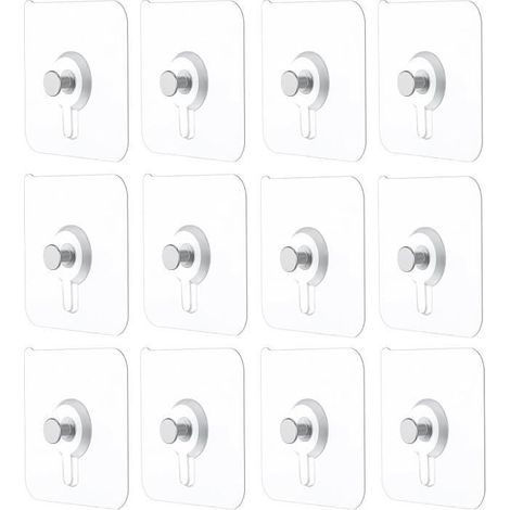 Set mit 12 selbstklebenden Bilderrahmenclips, kein Bohren erforderlich. Wandmontage ohne Bohren. – AquaForge