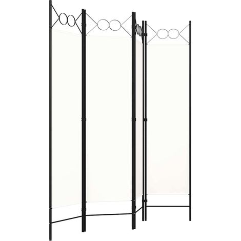 vidaXL Biombo divisor de 4 paneles blanco 160x180 cm (1/2)