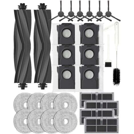 Set di ricambio da 28 pezzi per Dreame L40s Ultra AE/CE/L10s Pro Ultra Heat/X30 Ultra/Mova E30 Ultra/L10s Ultra Gen 2, Accessori: 2 spazzole principali, 4 filtri, 6 sacchetti per aspirapolvere