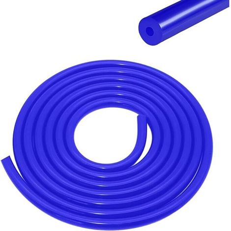 SHINING HOUSE Tuyau En Silicone Durite De Depression Tuyau à Vide En Silicone 5 m DiamèTre IntéRieur 3 mm Bleu Convient à Toutes Les Pompes à Air, ManomèTres, Raccords à Vide De Turbine (bleu 3mm)