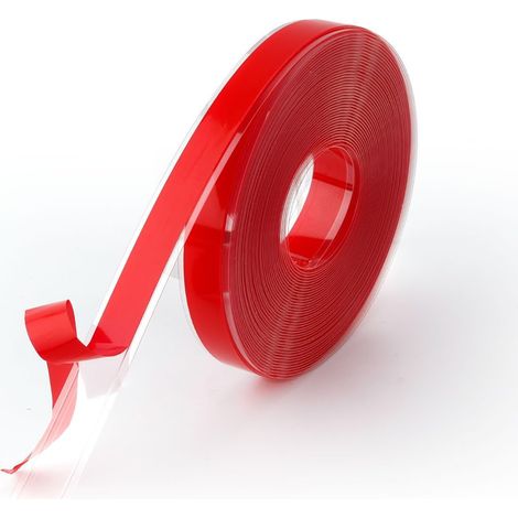 Ruban pour rideaux : 8 m de long, glissement fluide et silencieux pour anneaux de rideaux - Conception en PET transparent réduisant le bruit pour les rideaux et la décoration intérieure (1/5)
