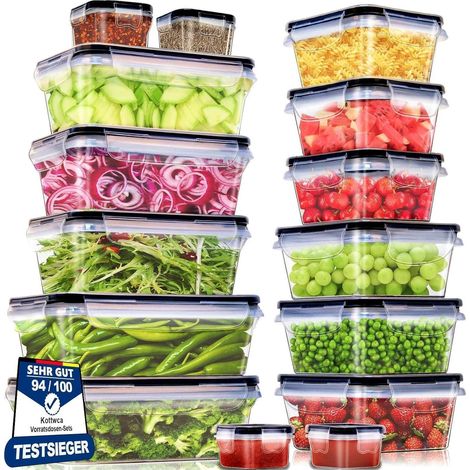 30-teiliges Frischhaltedosen Set, auslaufsicher, BPA-frei, mikrowellengeeignet, stapelbar (1/5)