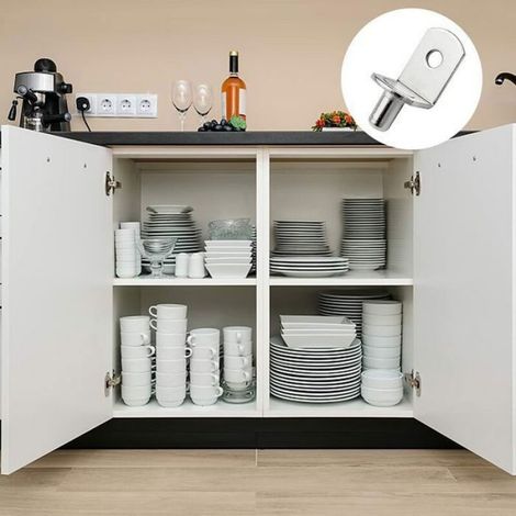 Chevilles De Support D Etagere - Support En L En Acier - Pour Etageres Reglables - Lot De 25 (1/5)