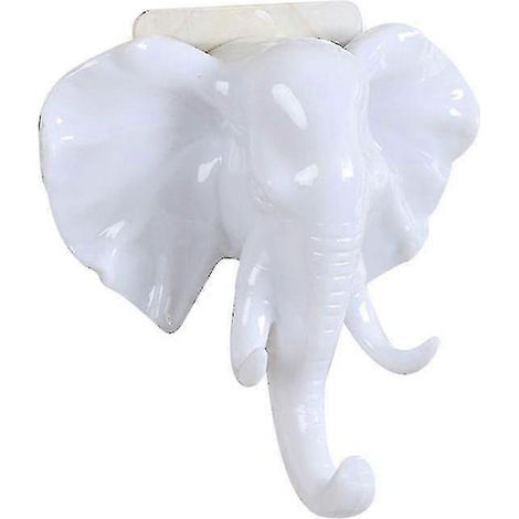 Elephant Head Self Adhesive Wall Door Hook Hanger Bag Keys Sticky Holder Wh (1/2)