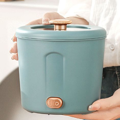 Mini cuiseur électrique pour étudiants, dortoirs, voyages, nouilles instantanées, cuiseur à nouilles, petit cuiseur électrique multifonctionnel, casserole à nouilles instantanées, couleur bleu smog. (1/5)