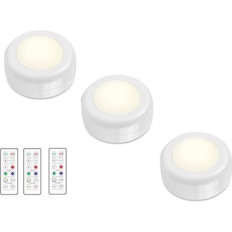 Spot LED avec télécommande 3 paquet