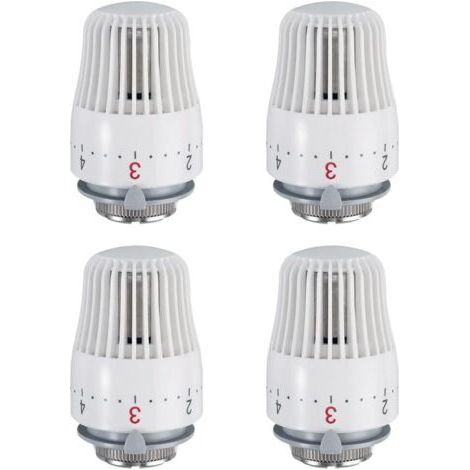 Lot de 4 têtes thermostatiques tête de vanne thermostatique de remplacement vanne de radiateur thermostatique (1/5)