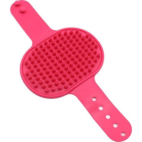Gant De Bain Pour Animal De Compagnie - Brosse Massage En Silicone TPR - Pour Chiens Et Chats À Poil Court - Réglable - 1 Pièce (1/5)