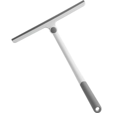 Grattoir de douche en silicone avec ventouse en acier inoxydable, verre d'eau