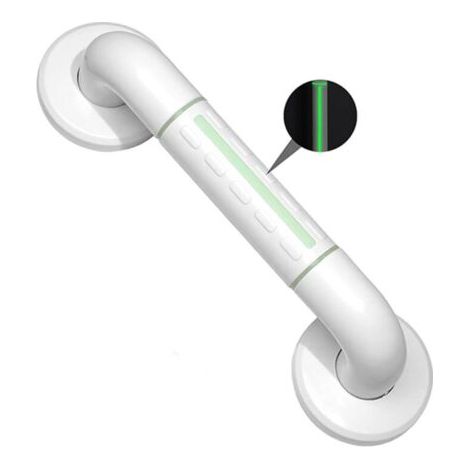 Barre d'appui de salle de bain en acier inoxydable avec poignée antidérapante, Barre D'Appui Avec Fluorescence 50cm, pour toilettes, salle, d'escalier