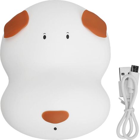 Lampada Notte Cane in Silicone – Luce Morbida Ricaricabile 1200mAh, Design Tattile Anti-Stress – Ideale per Camera Bambini e Decorazione Casa (1/5)
