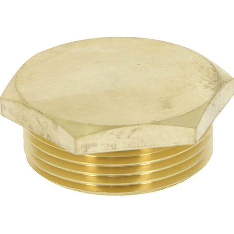 Anquier – Bouchon laiton mâle 1" – Raccord de robinetterie 1" (26x34) – A.C.S. norme NF EN 12164 – Pour installations sanitaires (1/4)