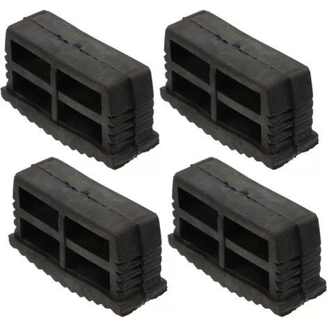 Lot de 4 patins stabilisateurs d'échelle, 60 x 22 mm, en caoutchouc antidérapant, pour pieds d'échelle pliants (1/5)