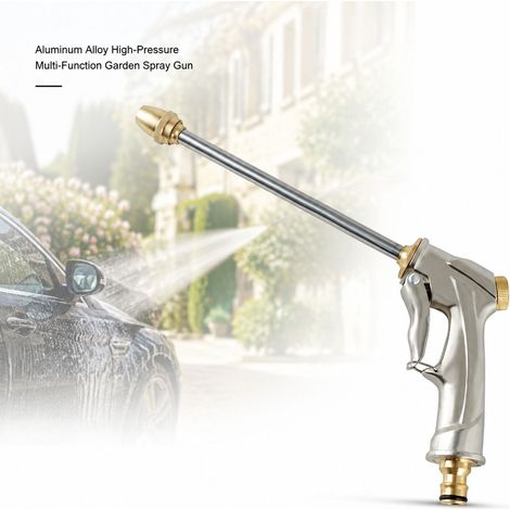 Pistolet d'arrosage en alliage d'aluminium robuste, buse de jardin haute pression multifonction pour voiture et animaux, 26.5cm (1/5)