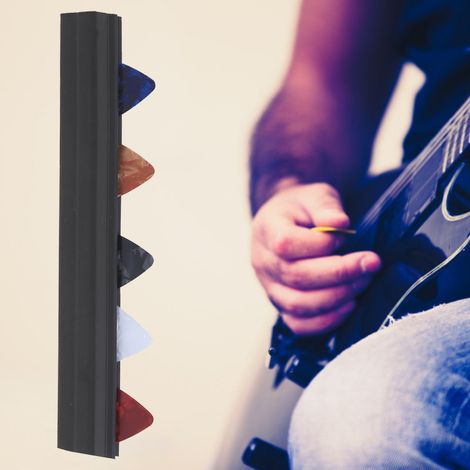 Pince à médiators pour guitare, 5 pièces en caoutchouc noir, accessoire de musique (1/3)