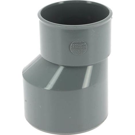 Réduction extérieure excentrée mâle-femelle Ø100/75 – Raccord évacuation PVC – Soudures robustes pour connexion fiable – Hauteur 85mm (1/2)