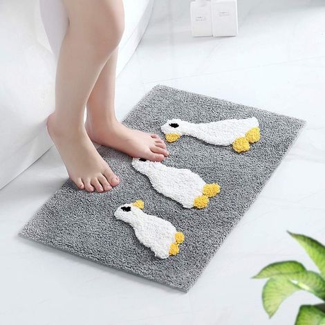 Tapis de bain antidérapant Little Duck - 1 pièce - Tapis de bain doux antidérapant et absorbant - Lavable en machine - Tapis de douche doux - Pour baignoire et salle de bain (39,9 x 59,9 cm) (1/5)