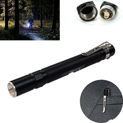 MINI-LED-TASCHENLAMPE, STIFTLAMPE, KLEINE TAKTISCHE TASCHENLAMPE, BATTERIEN TE-B0023 (1/2)