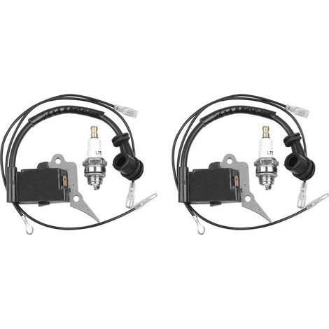 2X Module de Bobine D'Allumage Bougie D'Allumage pour Tronçonneuse 2500 25CC G2500 TIMBERPRO LAWNFLITE Pièces de Rechange (1/2)
