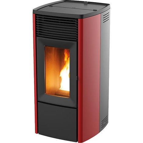 MCZ Pelletofen wassergeführt EGO Hydromatic Air M2+ 11,9kW Bordeaux Holzpellets (1/4)
