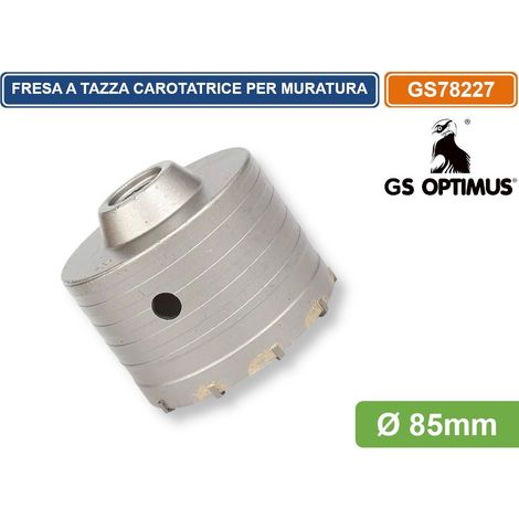 GS OPTIMUS GS78227 FRESA PERFORATRICE A TAZZA Ø 85MM M22 PER PIETRA CEMENTO CALCESTRUZZO