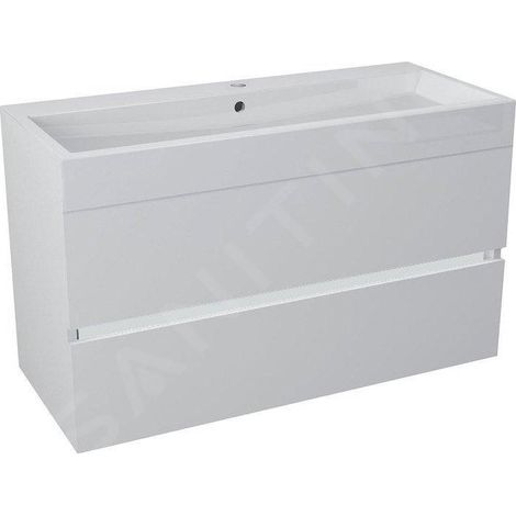 Sapho Composition - Meuble-vasque, 986x500x413 mm, blanc LA101 (1/5)