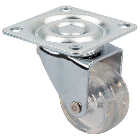 Rueda para mueble transparente TOP-E O 35 mm sin freno SANS MARQUE