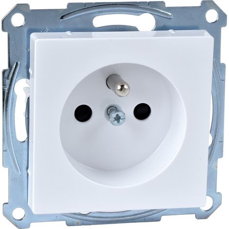 Merten M-Plan - prise 2P+T - NF - borne à vis - blanc antimicrobien (MTN2600-0325) (1/3)