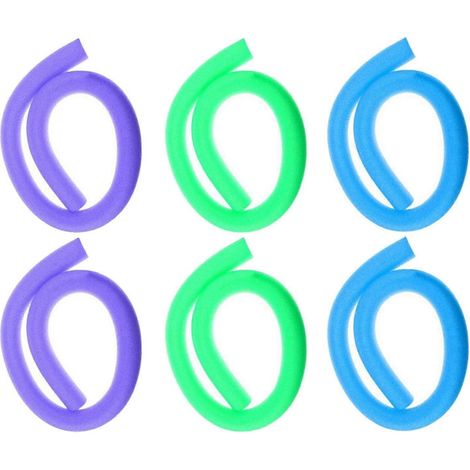 Lot de 6 frites de piscine flexibles en mousse, jouets de natation (1/5)