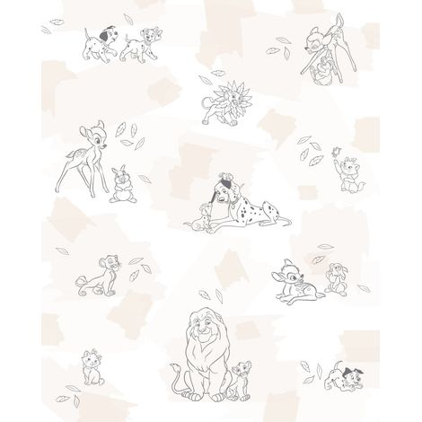 Papier peint panoramique - Disney Animals - Taille: 200 x 250 cm