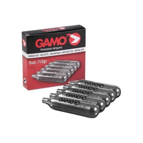 MIBRICOTIENDA gamo cargas co2 cajas de 5 cargas de 12 grs ref 6212470