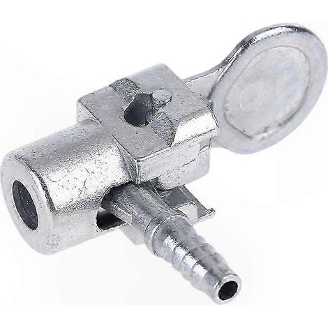 1/4-Zoll-Schnellverschluss-Aufblasdüse aus Messing für Kompressor- und Schlauchreparaturen, mit Widerhakenanschluss, Reifenventilklemme und automatischem Verriegelungsmechanismus. (1/5)
