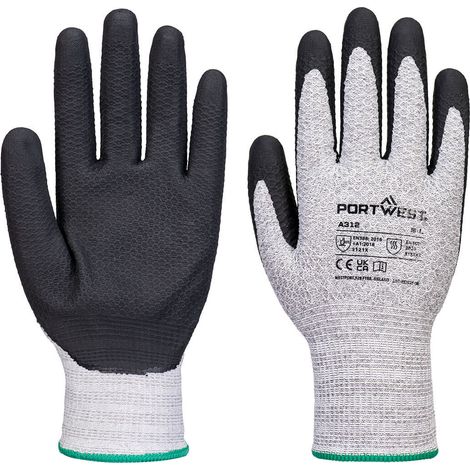 Guanto Grip 13 in nitrile (confezione da 12) - Taglia XL - Grigio/nero - Portwest