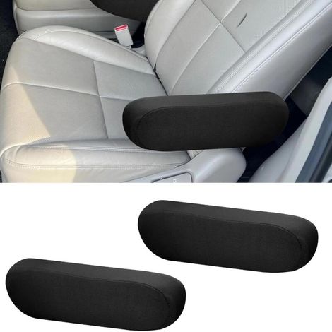 XEPHO 2 Pièces Voiture Accoudoir Pad Universel Noir Protège Accoudoir Voitur Housse Daccoudoir de Voiture Housse Daccoudoir de Siège Avant de Voiture pour la Plupart des Voitures Camions SUV Etc