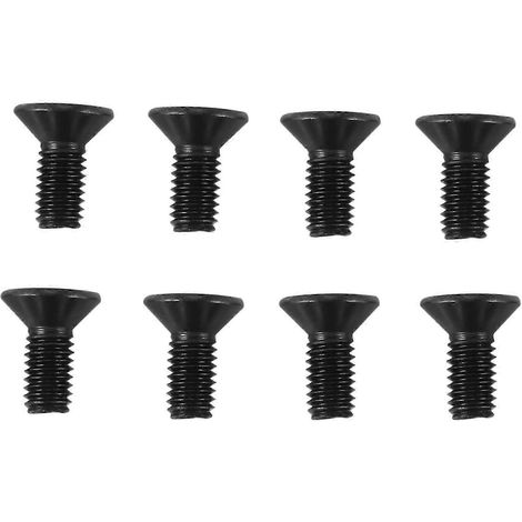 Lot de 8 vis de fixation pour cales antivol de vélo, compatibles SPD, blocage de pédale autobloquant en acier noir de haute qualité. WHBYV (1/4)