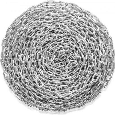 Proof Coil Chain, 5/16" x 92', 1667 lbs sichere Arbeitslast, verzinkte, geprüfte Coil Chain mit zwei Schnellgliedern, verzinkte Gliederkette aus Karbonstahl zum Schleppen, Aufhängen, Camping, Schleppe (1/5)