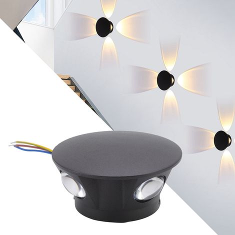 Applique murale champignon créative 4W 4LED à quatre faces, éclairage décoratif moderne pour couloir d'hôtel, escalier, entrée de showroom (1/5)