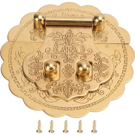 Fermoir à boucle en laiton, style rétro, diamètre 8 cm, résistant à la rouille, pour armoire ou boîte en bois