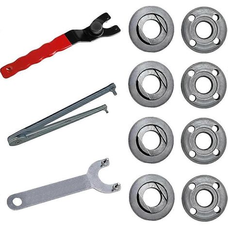 Kit d'écrous et de clés 5/8-11 pour meuleuse d'angle, jeu d'écrous de blocage à bride pour DeWalt, Milwaukee, Makita et Ryobi (1/5)