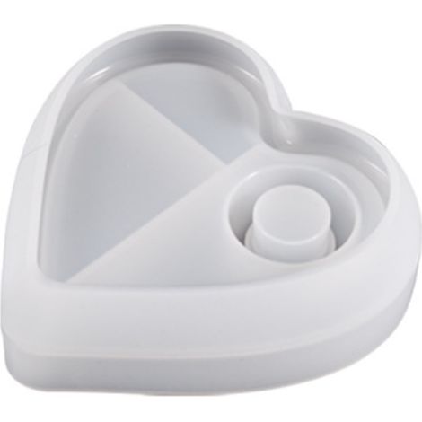 Moule En Silicone - Support À Bougie En Forme De Cœur - Pour Résine Époxy, Savons Et Bougies DIY - 1 Pièce (1/5)