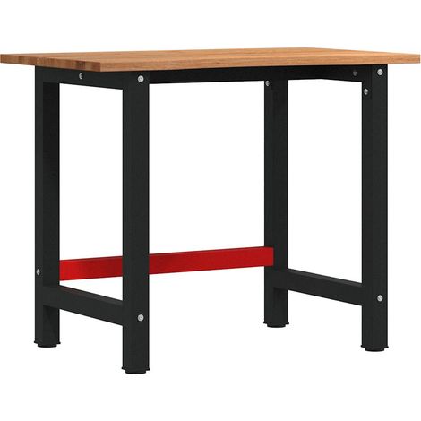 Établi marron clair 100x60x81,5 cm bois de chêne massif CFW70294 (1/5)