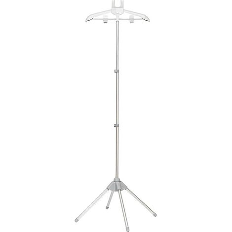 Présentoir à vêtements, cintre pliable, trépied, défroisseur, fer à repasser, support pour suspendre les vêtements, séchoir à linge gris (1/5)