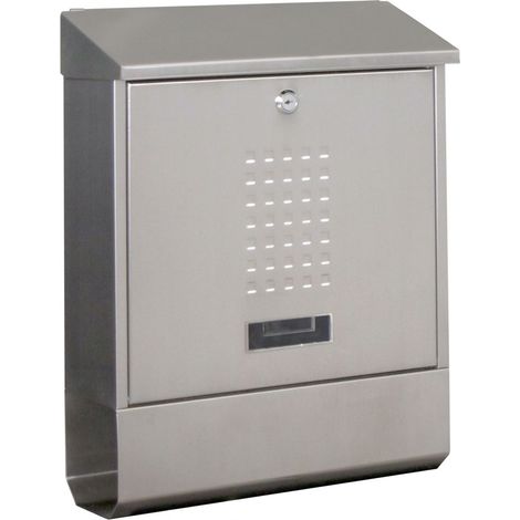 Primaster Briefkasten Postkasten Wandbriefkasten Namensschild silber Edelstahl