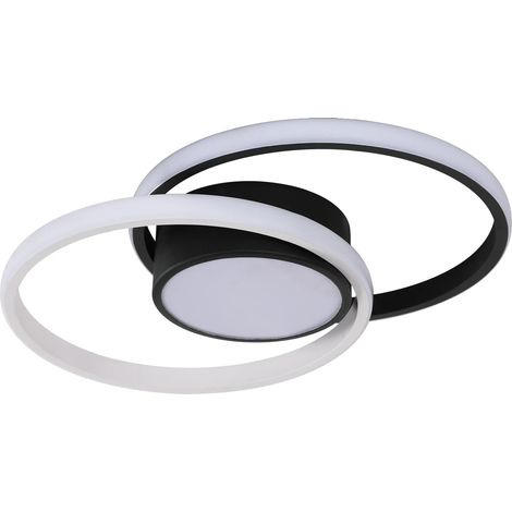 Lámpara de techo, diseño moderno, regulable con mando a distancia, blanco/negro, 40 W (1/2)