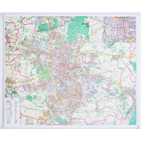 Łódź 1:20.000. Mappa murale/Pianta della città (1/5)