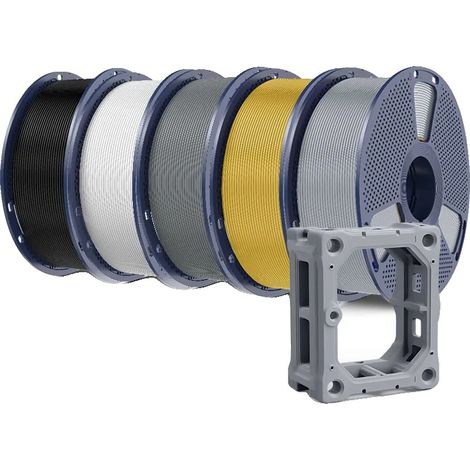 Filamento per stampante 3D, materiale PLA, resistente e durevole, BK WT GY LG SV (1/2)