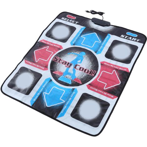 Tapis de danse antidérapant et résistant à l'usure, avec port USB et revêtement en polycarbonate, idéal pour la musculation et le fitness. (1/5)