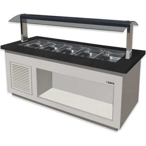 Buffet chaud - 5 GN - Granit noir - Température +30/+90°C - LINE SB-H 200 - Saro
